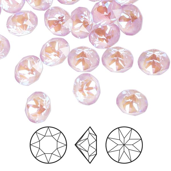 Chaton 6pk crystal lavender DeLite, Crystal Passions® 8.16-8.41mm round SS39 1088 image number 0
