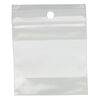 Bag, Tite-Lip™, plastic, clear and white, 2-inch top zip with block and hole. Sold per pkg of 1,000. image number 1