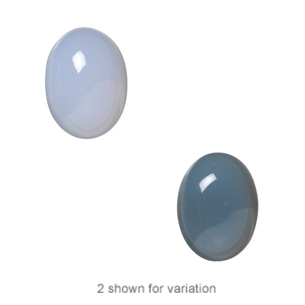 Blue chalcedony 1pkg1, calibrated oval cab natural 16x12mm image number 0