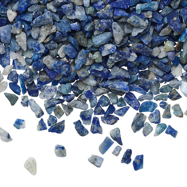 Lapis lazuli 1pkg1, undrilled inlay chip natural 50g mini image number 0