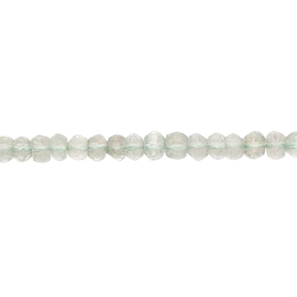Green quartz 1pkg1, hand-cut faceted rondelle bead 8 inch 4x2mm-4x3mm image number 0