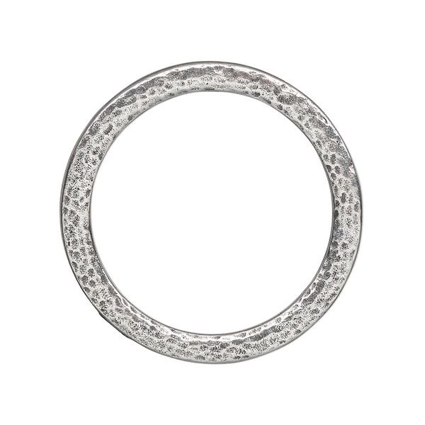 Component, TierraCast®, "Hammertone" collection, pewter (tin-based alloy), 31.5mm hammered open round. Sold per pkg of 10. image number 0