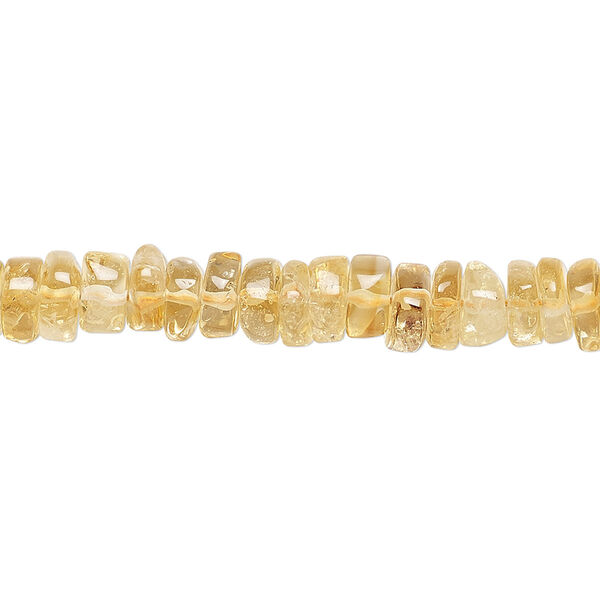 Citrine 1pkg1, hand-cut heishi bead 15.5-16 inch 6x2mm-7x2mm image number 0