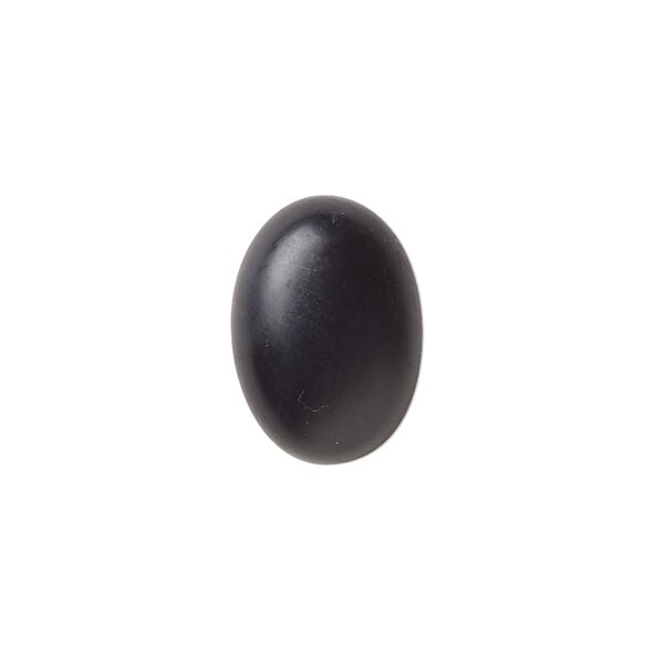 Black onyx 1pkg2, calibrated matte oval cab 18x13mm image number 0
