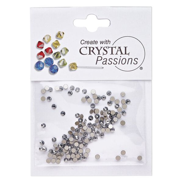 Flat back 144pk crystal light chrome foil back, Crystal Passions® 2.1-2.3mm rose round SS7 2058 image number 0