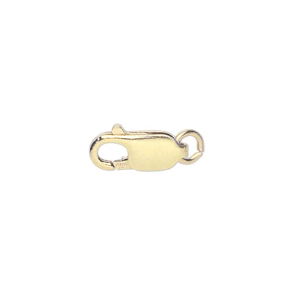Clasp, lobster claw, 14Kt gold-filled, 13.5x5mm with 4mm jump ring. Sold per pkg of 5. image number 0