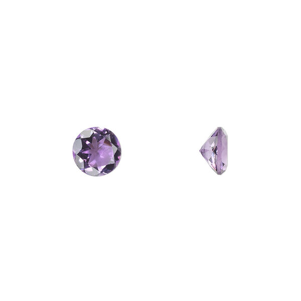 Amethyst 1pkg1, hand-cut faceted round gem natural 7mm image number 0