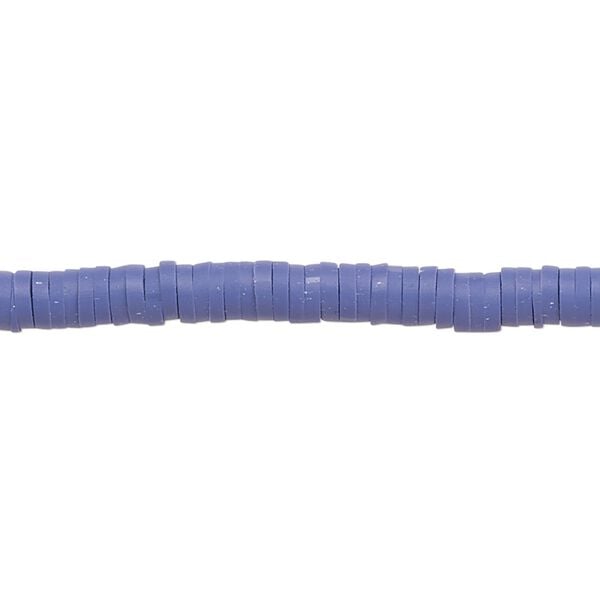 Bead, polymer clay, opaque purple, 4x1mm heishi. Sold per pkg of (2) 15-1/2" to 16" strands. image number 0
