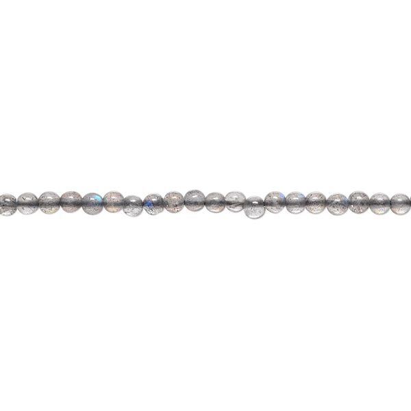 Labradorite 1pkg1, hand-cut round bead natural 15.5-16 inch 2-3mm image number 0