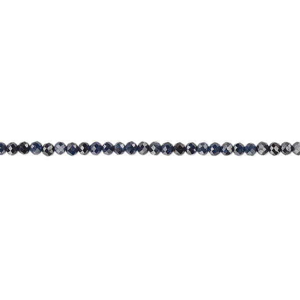 Blue sapphire 1pkg1, hand-cut faceted round bead 15.5-16 inch 2mm image number 0