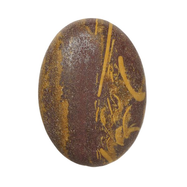 Brown chrysanthemum stone 1pkg1, calibrated oval cab natural 30x22mm image number 0
