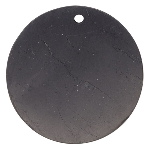 Shungite 1pkg1, flat round focal natural B grade, 50mm image number 0