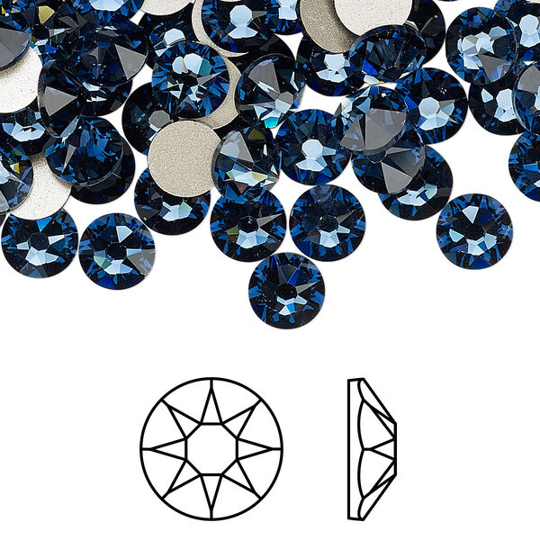 Flat back 288pk Montana foil back, Swarovski® 6.32-6.5mm rose round SS30 2088 image number 0