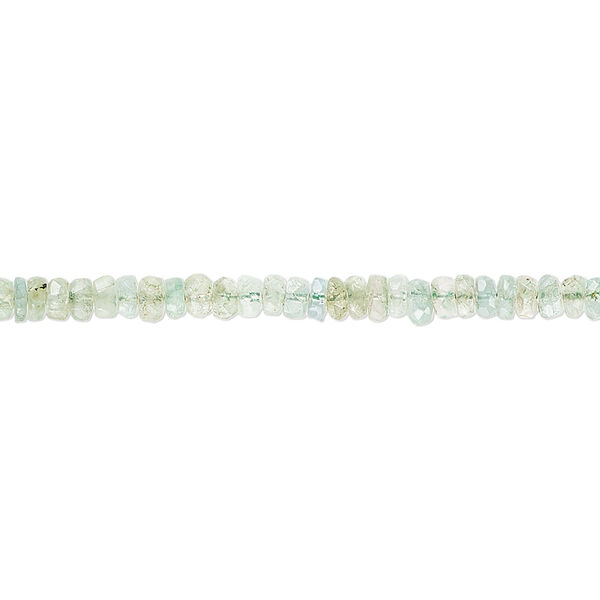 Emerald 1pkg1, hand-cut faceted rondelle bead 5 inch 3x1mm-3x2mm image number 0