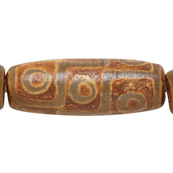 Agate 1pkg5, long barrel bead 40x16mm image number 0