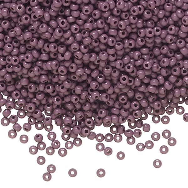 Seed bead, Preciosa Ornela Czech glass, pkg/50g, #11 rocaille, opaque dark violet, (23040). image number 0
