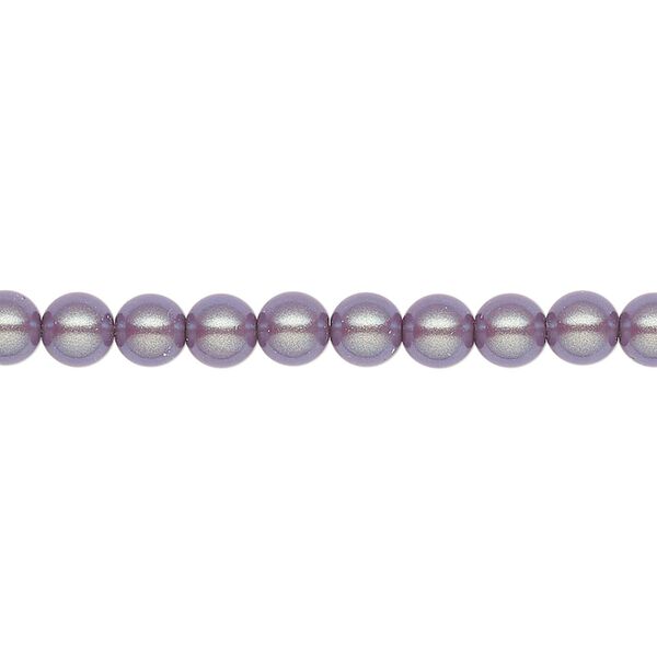 Pearl 500pk pearlescent violet, Preciosa Czech crystal 5mm round image number 0