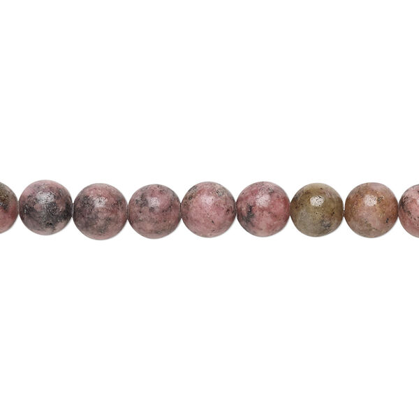 Rhodonite 1pkg1, round bead natural 15.5-16 inch 5-6mm image number 0