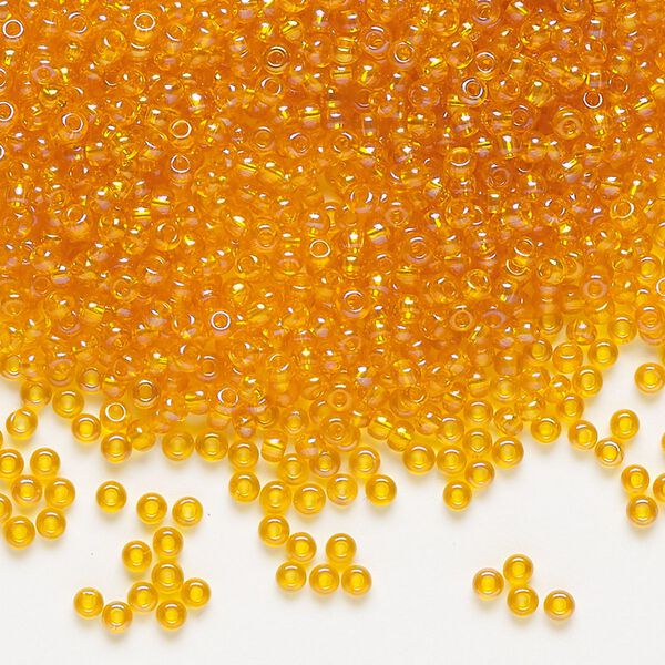 Seed bead, Preciosa Ornela Czech glass, pkg/500g, #11 rocaille, translucent rainbow hyacinth, (81060). image number 0