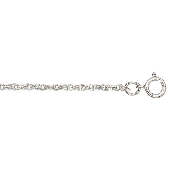 Chain, sterling silver, 1.5mm triple rope, 16 inches. Sold individually. image number 0
