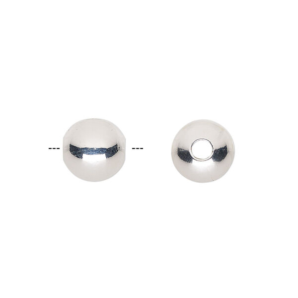 Bead, ultra silver-plated brass, 10mm round. Sold per pkg of 50. image number 0