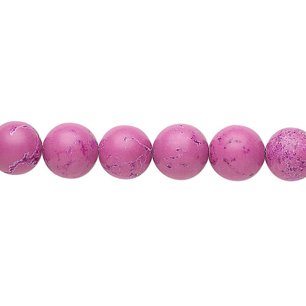 Magnesite 1pkg1, round bead B grade, 15.5-16 inch 8mm image number 0