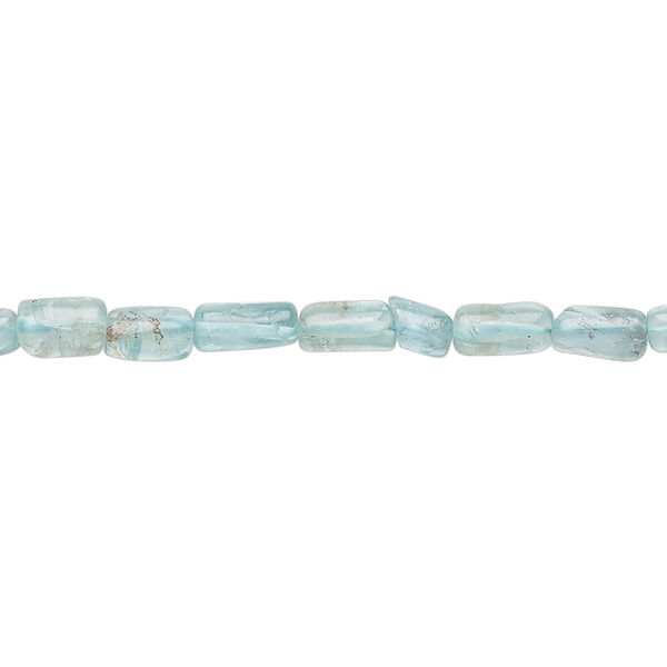Apatite 1pkg1, hand-cut tube bead natural 13 inch 6x3mm-9x4mm image number 0