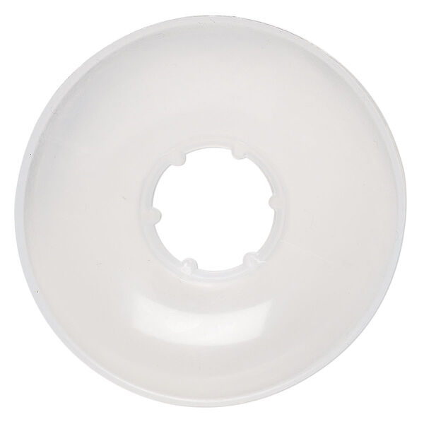 Huggy Spool®, soft plastic, clear, 2-1/2 inch round with 3/4 inch hole. Sold per pkg of 4. image number 2