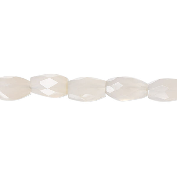 Blue chalcedony 1pkg1, hand-cut faceted oval bead natural 14 inch 10x5mm-12x7mm image number 0
