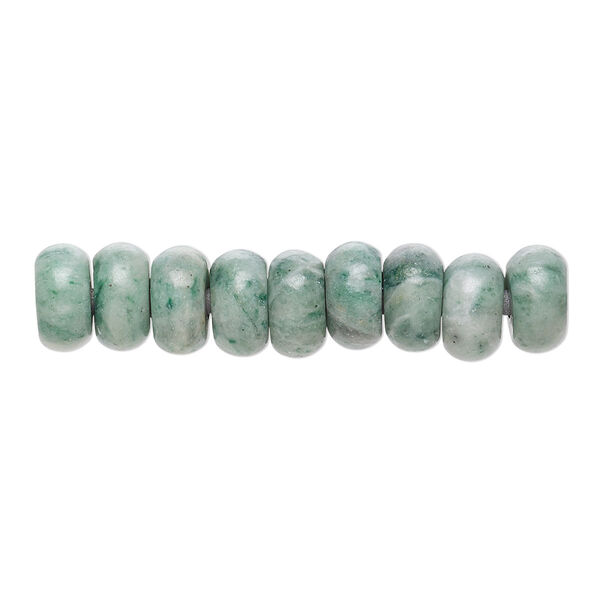 Ching hai "jade" 1pkg10, rondelle bead natural 8x5mm image number 0