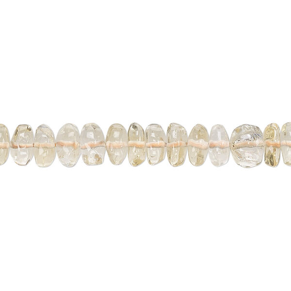 Citrine 1pkg1, hand-cut rondelle bead 13 inch 7x3mm-8x5mm image number 0