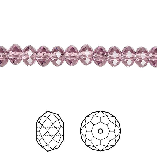 Bead 360pk iris, Swarovski® 6x4mm rondelle 5040 image number 0