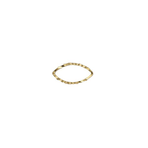 Component, gold-plated brass, 12x6mm single-sided diamond-cut open marquise, 1.3mm thick. Sold per pkg of 100. image number 0