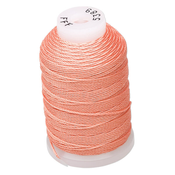 Thread, Purely Silk™, 3-ply, tangerine, size FFF. Sold per 92-yard spool. image number 0