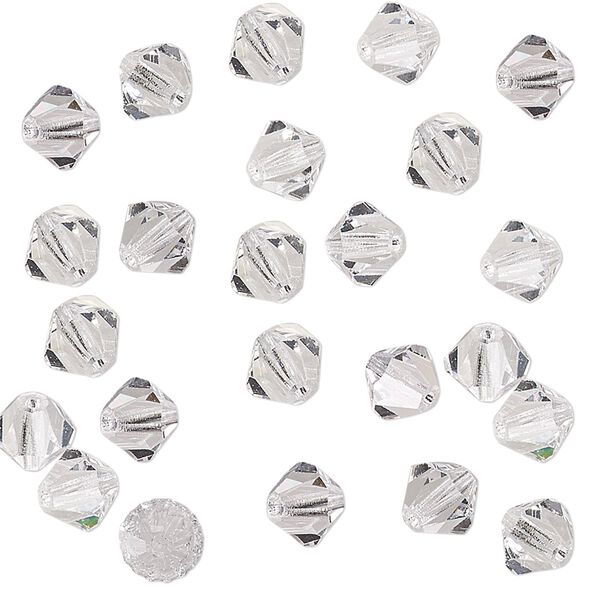 Bead 288pk crystal, Preciosa Czech crystal 6mm bicone image number 0