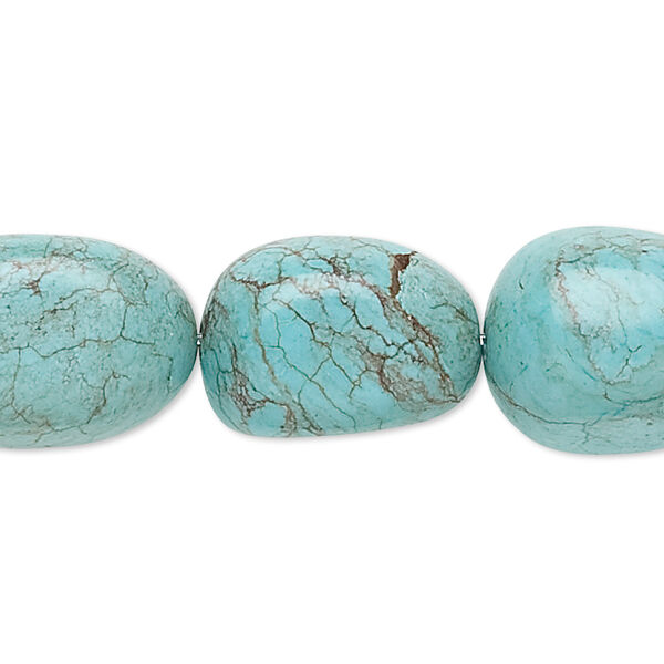 Magnesite 1pkg1, tumbled nugget bead 15 inch medium image number 0