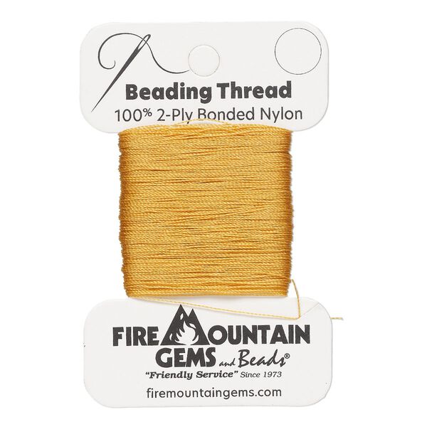 Thread, nylon, copper, size AA. Sold per 50-yard card. image number 0