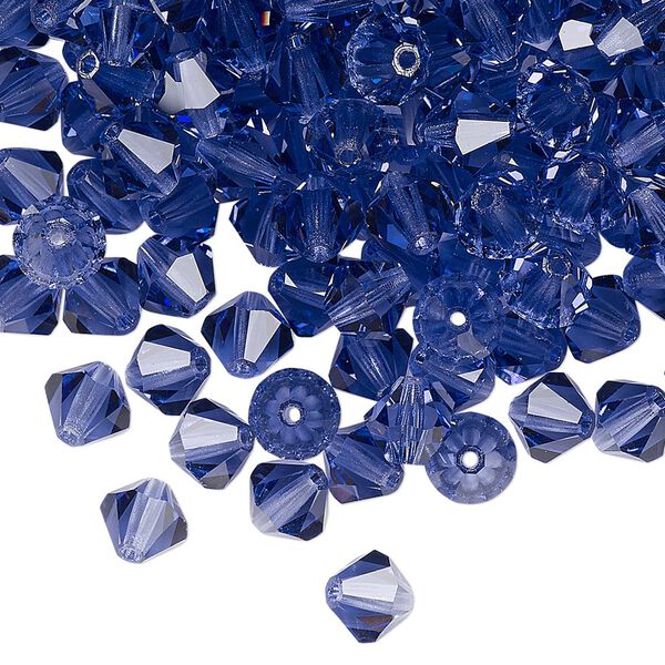 Bead 144pk tanzanite, Preciosa Czech crystal 6mm bicone image number 0