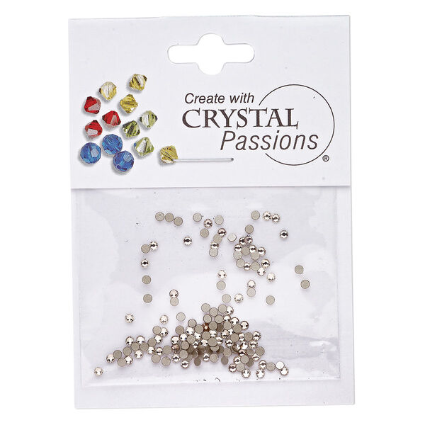 Flat back 144pk silk foil back, Crystal Passions® 1.7-1.9mm rose round SS5 2058 image number 0