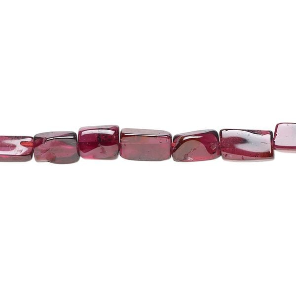 Garnet 1pkg1, hand-cut brick bead 15.5-16 inch 7x4mm image number 0
