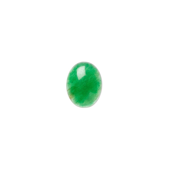 Green agate 1pkg10, calibrated oval cab 9x7mm image number 0