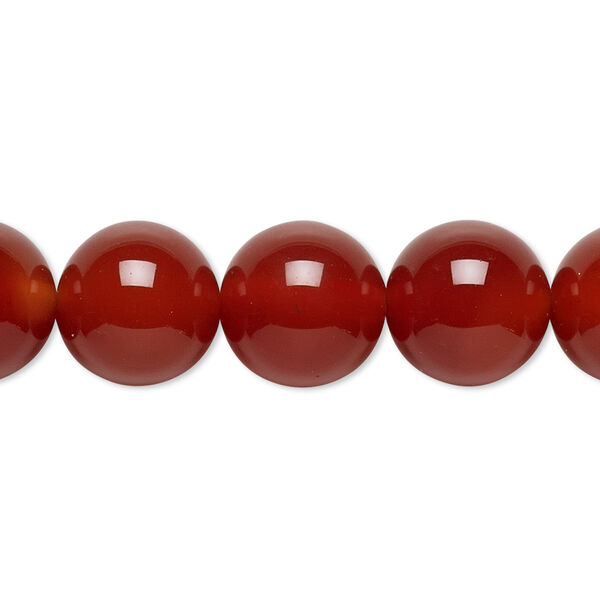 Carnelian 1pkg1, round bead 15.5-16 inch 12mm image number 0