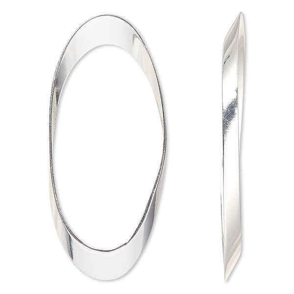 Focal, sterling silver-filled, 44x20mm open oval. Sold per pkg of 2. image number 0