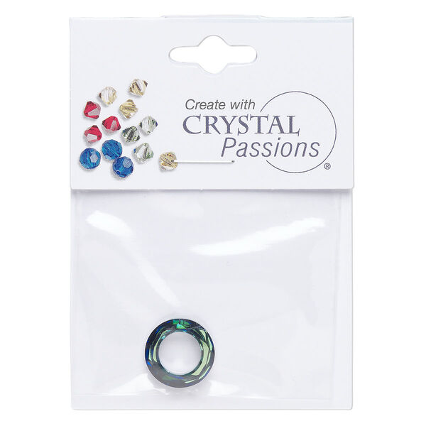 Fancy stone 1pk Bermuda blue, Crystal Passions® 14mm ring 4139 image number 0
