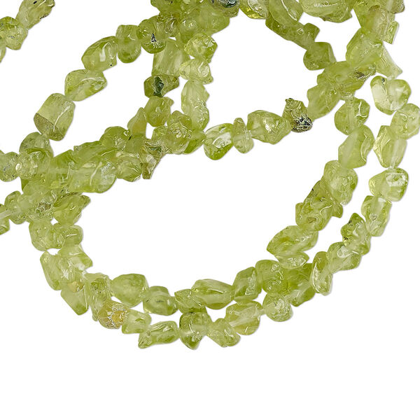 Peridot 1pkg1, rough chip bead natural C grade, 35 inch small image number 0