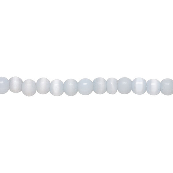 Bead, cat's eye glass (fiber optic glass), lilac, 3-5mm round. Sold per 15-inch strand. image number 0