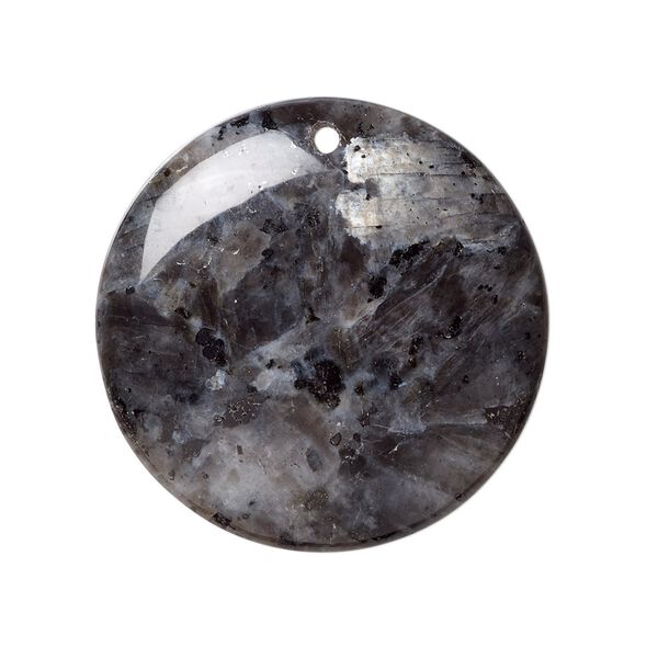 Blue labradorite 1pkg2, flat round focal natural 30mm image number 0