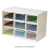 Organizer, plastic, white and clear, 7-1/8 x 4-5/8 x 3-7/8 inches with (9) removable drawers. Sold individually. image number 0