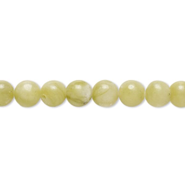 Green serpentine 1pkg1, round bead natural 15.5-16 inch 6mm image number 0