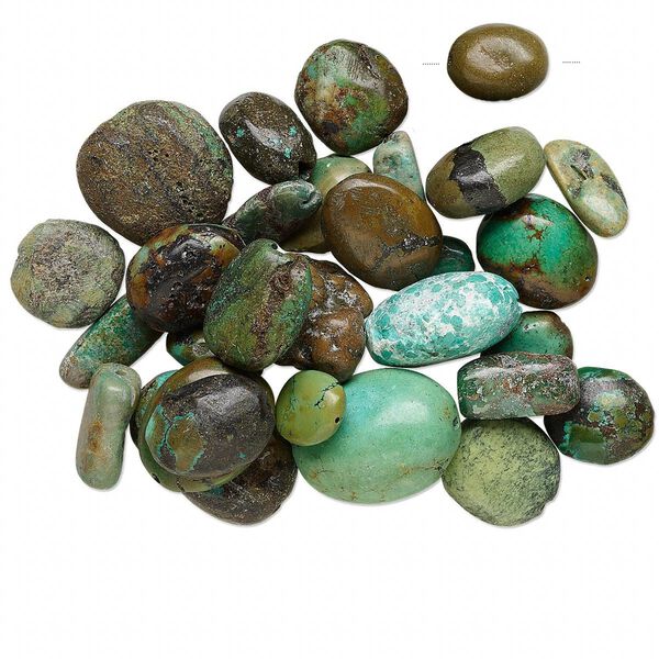 Turquoise 1pkg1, nugget bead 1/4 lb mix 10x5mm-35x25mm image number 0